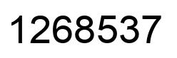 Number 1268537 black image