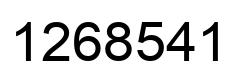 Number 1268541 black image