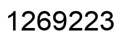 Number 1269223 black image