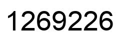 Number 1269226 black image