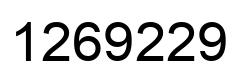 Number 1269229 black image