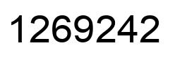 Number 1269242 black image