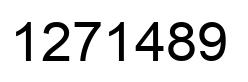 Number 1271489 black image