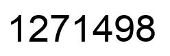 Number 1271498 black image