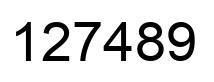 Número 127489 imagen negro