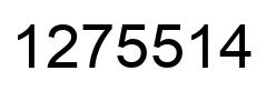 Number 1275514 black image