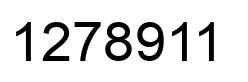 Number 1278911 black image