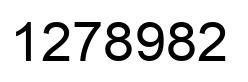 Number 1278982 black image