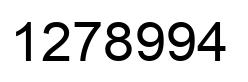 Number 1278994 black image