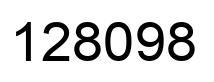 Number 128098 black image