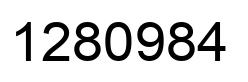 Number 1280984 black image
