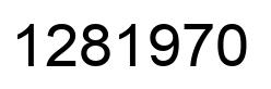 Number 1281970 black image