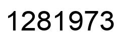 Number 1281973 black image