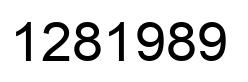 Number 1281989 black image