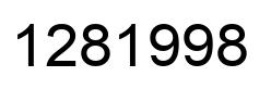 Número 1281998 imagen negro