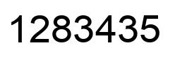 Number 1283435 black image