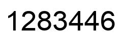 Number 1283446 black image