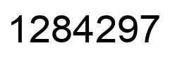 Number 1284297 black image