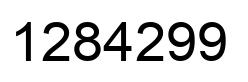 Number 1284299 black image