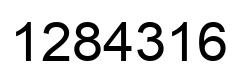 Number 1284316 black image