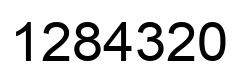 Number 1284320 black image