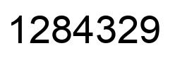 Number 1284329 black image