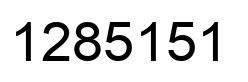 Number 1285151 black image
