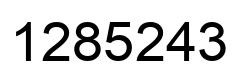 Number 1285243 black image