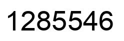 Number 1285546 black image