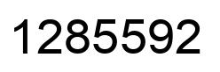 Number 1285592 black image