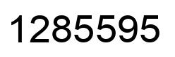 Number 1285595 black image