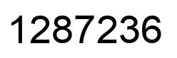 Number 1287236 black image