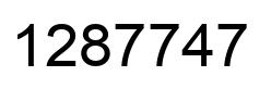 Number 1287747 black image