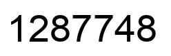 Number 1287748 black image