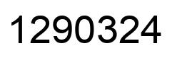 Number 1290324 black image