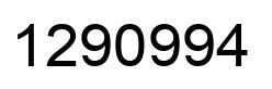 Number 1290994 black image
