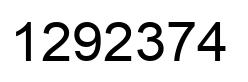 Number 1292374 black image