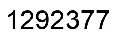 Number 1292377 black image