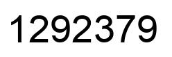 Number 1292379 black image