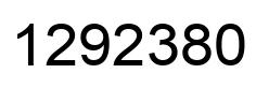 Number 1292380 black image