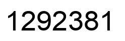 Number 1292381 black image