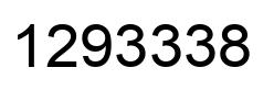 Number 1293338 black image