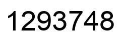 Number 1293748 black image