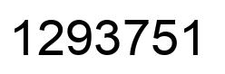 Number 1293751 black image