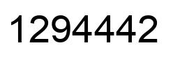 Number 1294442 black image
