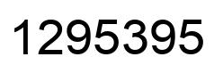 Number 1295395 black image