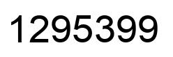 Number 1295399 black image