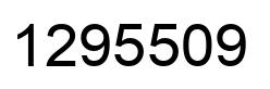 Number 1295509 black image