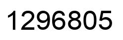 Number 1296805 black image