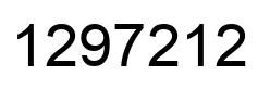 Number 1297212 black image